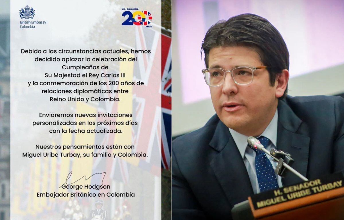 Embajada Británica en Colombia canceló celebraciones tras atentado a Miguel Uribe - crédito @SenadoGovCo/@UltimaHoraCR/X