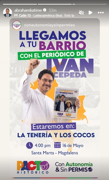 Abraham Antonio Katime Orcasita participa de forma activa en - crédito @abrahamkatime/Instagram