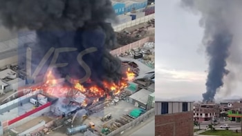 Voraz incendio a horas de