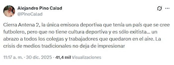 Alejandro Pino Calad se mostró