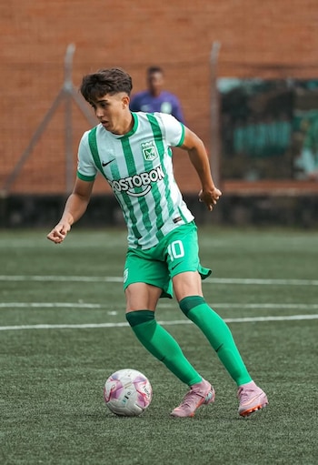Samuel Martínez llegó a Atlético Nacional cuando tenía 15 años, desde la escuela de formación Tuluá Talentos GV - crédito Atlético Nacional