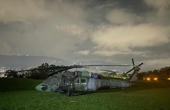 Helicópetero de la División de Aire del Ejército Nacional de Colombia