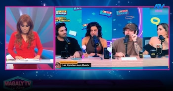 Mario Hart admitiu que confundiu Magaly Medina com a polêmica sobre seu casamento com Korina Rivadeneira. Captação: Magaly TV La Firme.