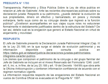 Preguntas y respuestas - Informe gestión Manuel Adorni