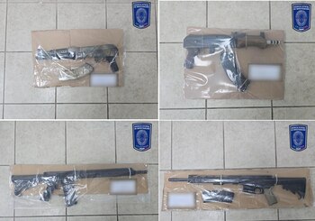 Parte de las armas aseguradas