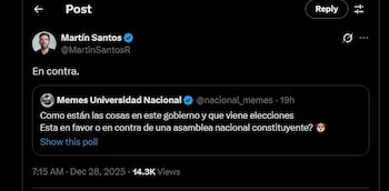 Martín Santos habló de la