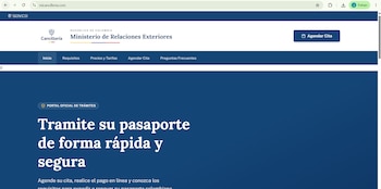 El Ministerio de Relaciones Exteriores de Colombia alertó sobre el sitio fraudulento micancilleria.com que suplanta su portal para tramitar pasaportes - crédito captura de pantalla