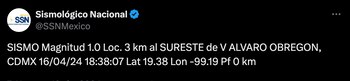 Se registró microsismo en la
