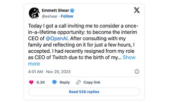 Emmett Shear compartió plan de