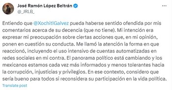 López Beltrán no dudó en