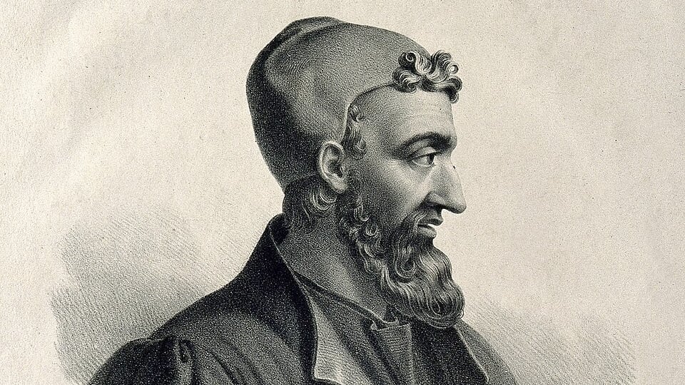 Claudio Galeno, litografía de Pierre Roche Vigneron, ca. 1865. (Wikimmedia Commons)