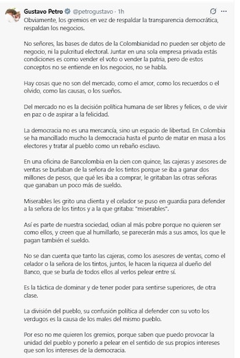 O presidente colombiano enfatizou