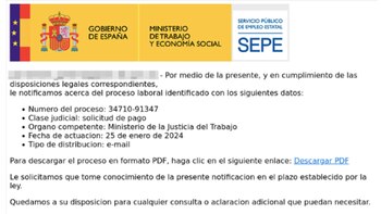 Estafa empleo.
