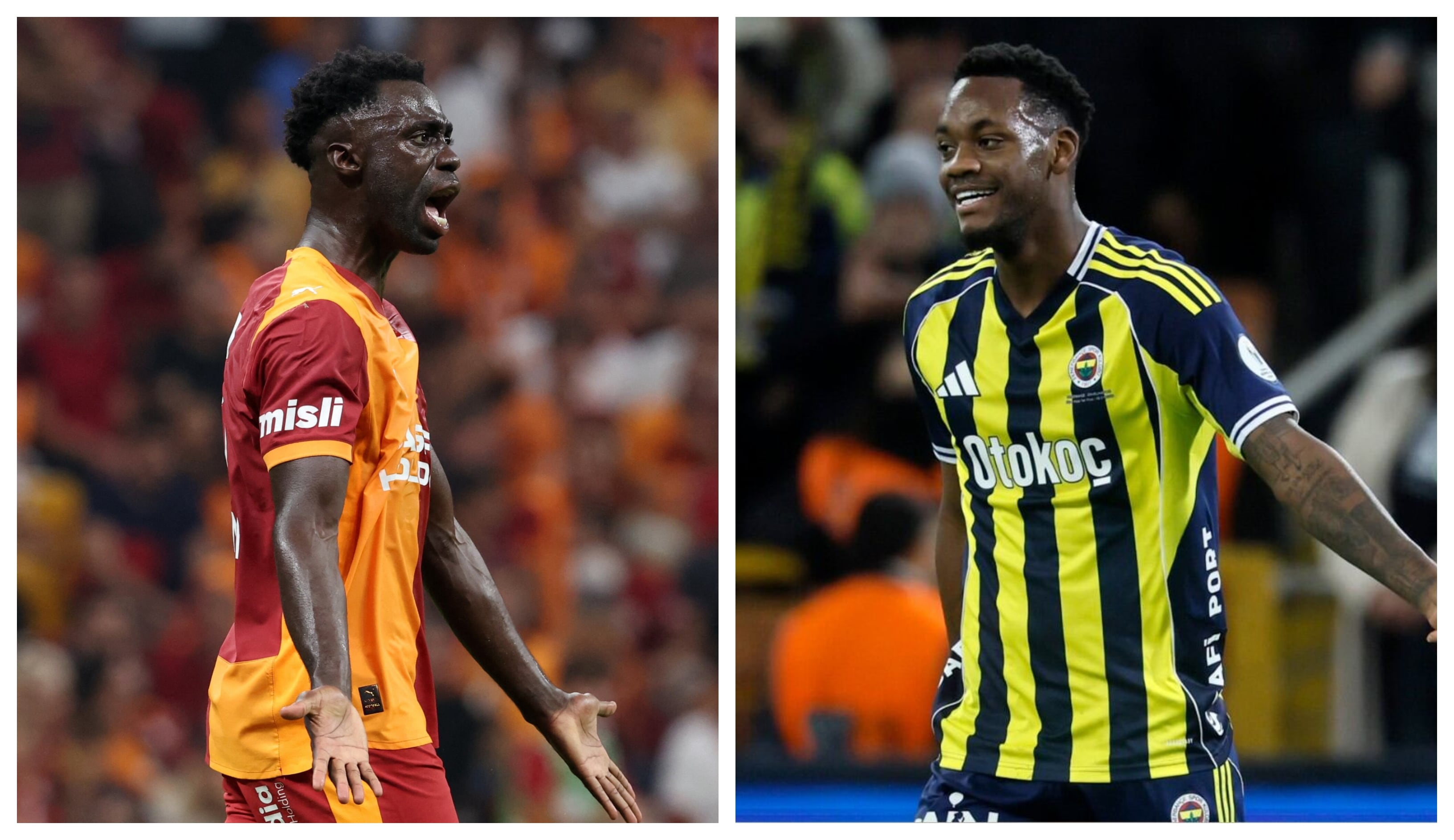 Dávinson Sánchez y Jhon Jáder Durán se enfrentarán en el partido Galatasaray vs. Fenerbahce, por la final de la Supercopa de Turquía - crédito Reuters / Fenerbahce