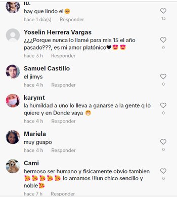 Comentarios sobre Jorge Guerra. (TikTok)
