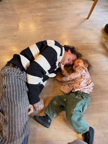 Padre e hija compartieron un