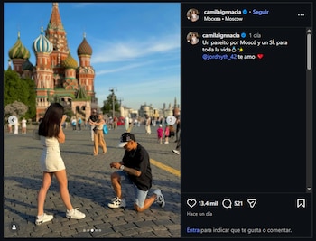 Jordhy Thompson y Camila Sepúlveda se comprometieron