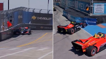 Las insólitas maniobras de Mick Schumacher en la IndyCar: de un choque contra el muro a no doblar y perjudicar a un rival