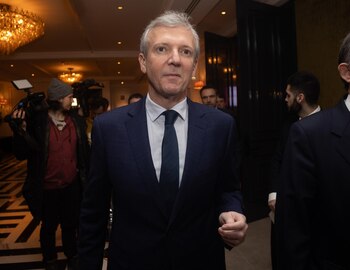 08/01/2024 El candidato del PP a las elecciones gallegas, Alfonso Rueda, a su llegada a un Desayuno Informativo de Europa Press, en el Hotel Rosewood Villa Magna, a 8 de enero de 2024, en Madrid (España). Alfonso Rueda fue ayer, 7 de enero, proclamado oficialmente como candidato del PP a las elecciones gallegas del próximo 18 de febrero.
POLITICA
Eduardo Parra - Europa Press