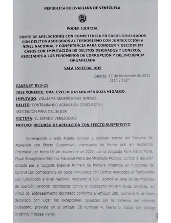 El Tribunal niega la apelación