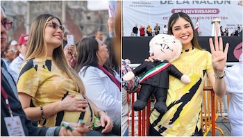 Geraldine Ponce durante el mitin