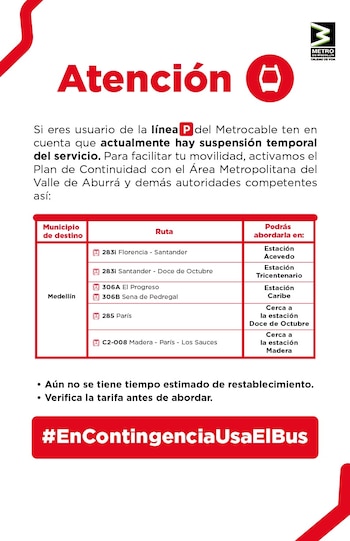 Las rutas de buses integradas ofrecen alternativas de transporte en las estaciones Acevedo, Caribe y Madera - crédito Metro Medellín/X