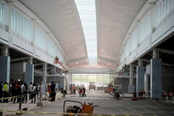 Vista de las obras que