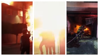 Video l Cohete cayó en un tanque de gas y provocó explosión en una casa de CDMX: hay 13 perritos muertos