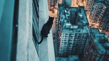 Gato en un balcón (Imagen