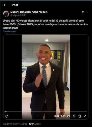 Miguel Polo Polo arremetió en