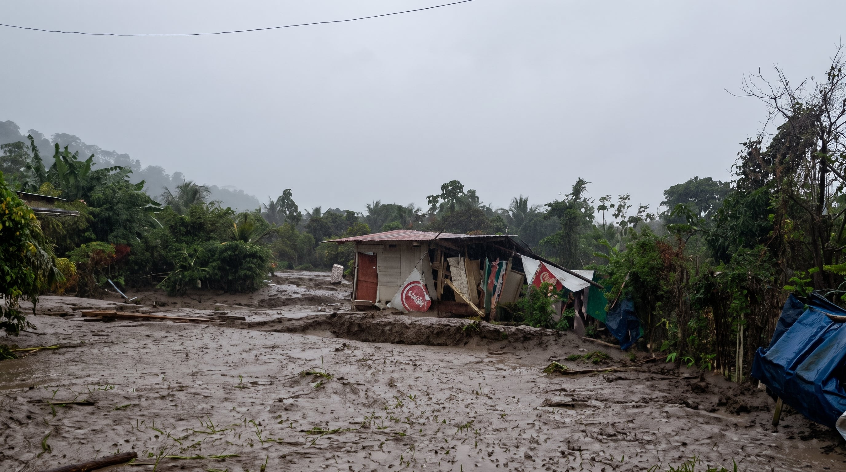 Fenómeno El Niño: desborde del río Kimbiri en Cusco arrasa viviendas y deja a dos personas atrapadas en el caudal