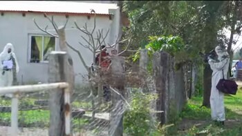 Imágenes del allanamiento de este