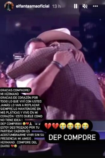 El Fantasma lamentó la muerte