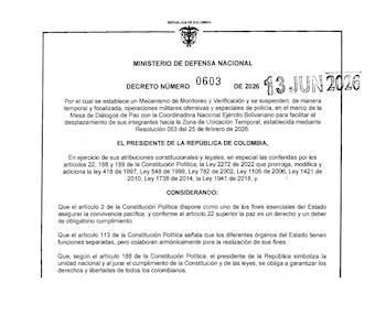 Decreto 0603 del 13 de junio de 2026