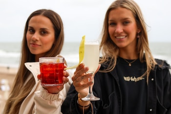 A metros de la playa,