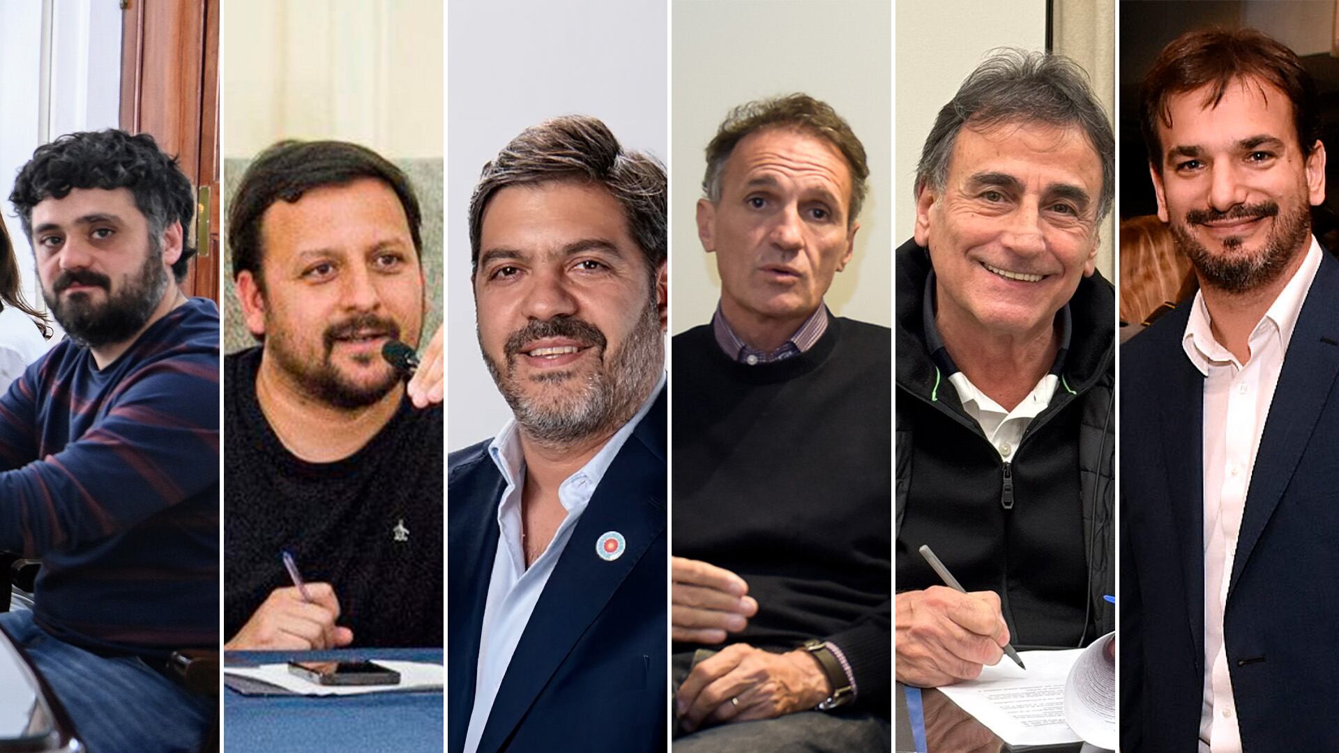 Los seis dirigentes que llevan adelante las negociaciones para cerrar las listas en toda la provincia