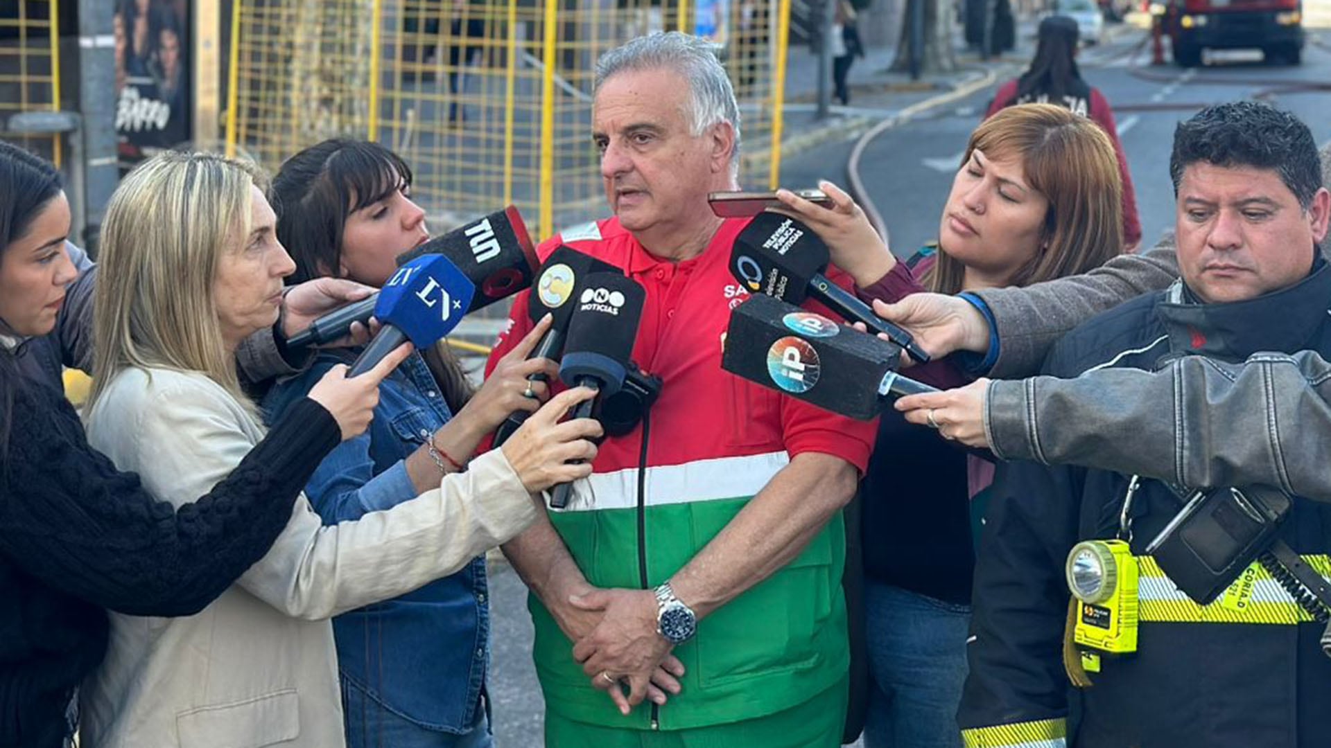 Alberto Crescenti, jefe del SAME, presente en el lugar