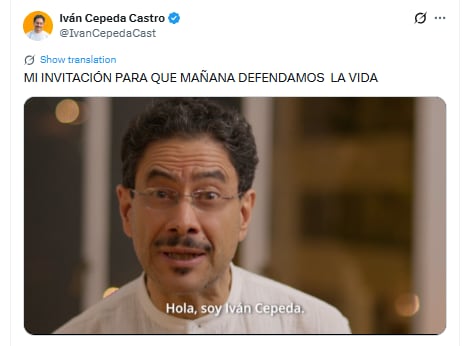 Este fue el último mensaje de Iván Cepeda antes de las elecciones de segunda vuelta - crédito @IvanCepedaCast/X