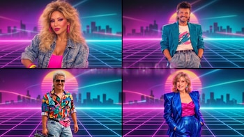 Los famosos se sumaron al “trend de los 80″ en redes y sorprendieron con sus looks retro: hombreras, neón y rulos