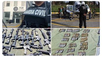Armas decomisadas a los 26