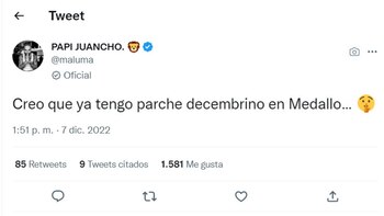 Maluma anuncia que pasará festividades