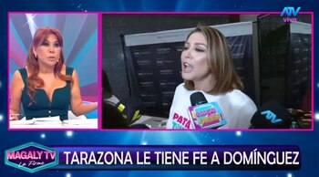 Magaly Medina responde a Karla Tarazona tras defender a Cristian Domínguez: "Es bien difícil que cambie". Captura: Magaly TV La Firme.