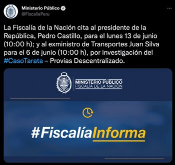 Ministerio Público citó a través