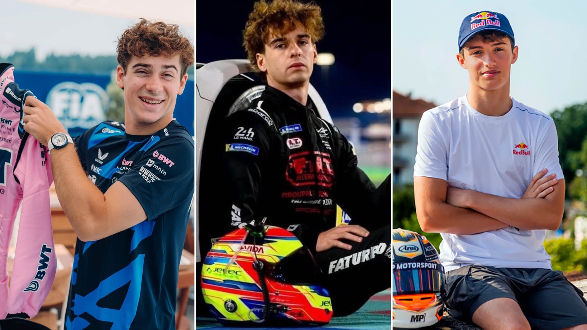 Franco Colapinto, Nico Varrone y Mattia Colnaghi