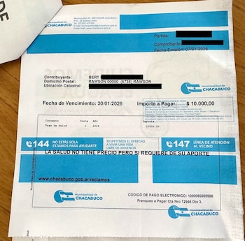 Una factura de la Municipalidad