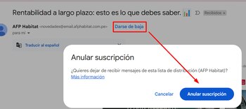 Un simple clic en "anular