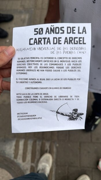 Esta carta que circuló mientras fue pintado el mural - crédito @AndresGuryRod/X
