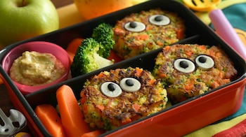 Tortitas de brócoli con zanahoria,