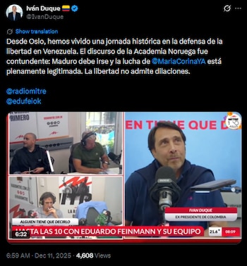 Iván Duque afirmó que Nicolás