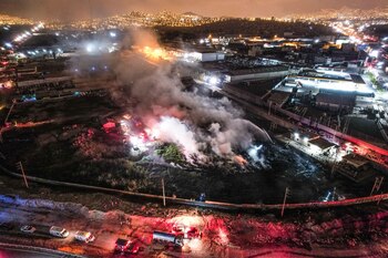 Incendio forestal en Los Pantanos